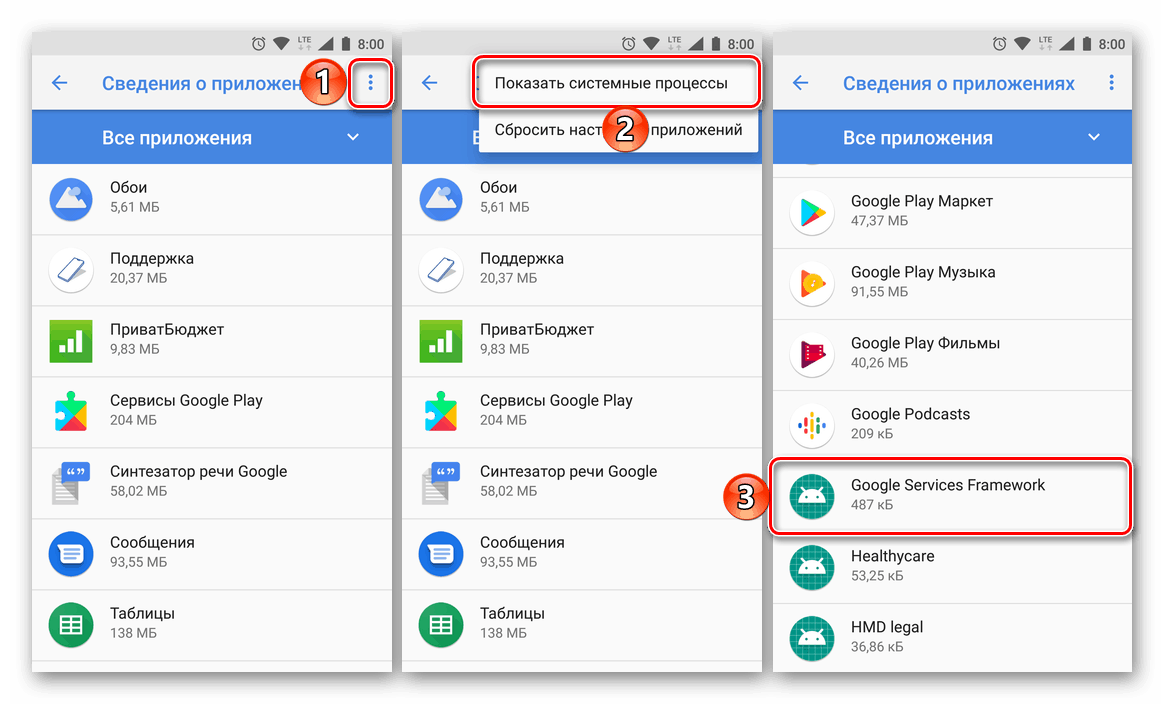 Покажете процеса на Google Frame Frame на Android
