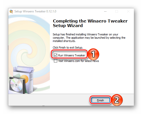 Запуск встановленої програми Winaero Tweaker в ОС Windows 10