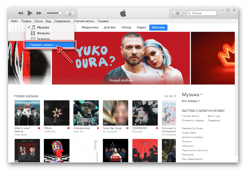 Telegram برای نصب iPhone از طریق iTunes - منوی برنامه را ویرایش کنید