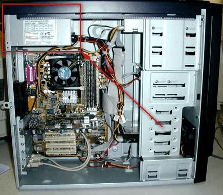 Избор на захранване за решаване на грешка 0x00000124 в Windows 7