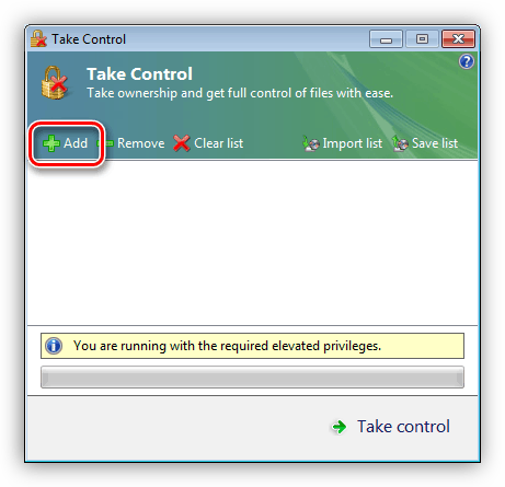 برو به انتخاب فایل های سیستم برای تغییر در ابزار TakeControl