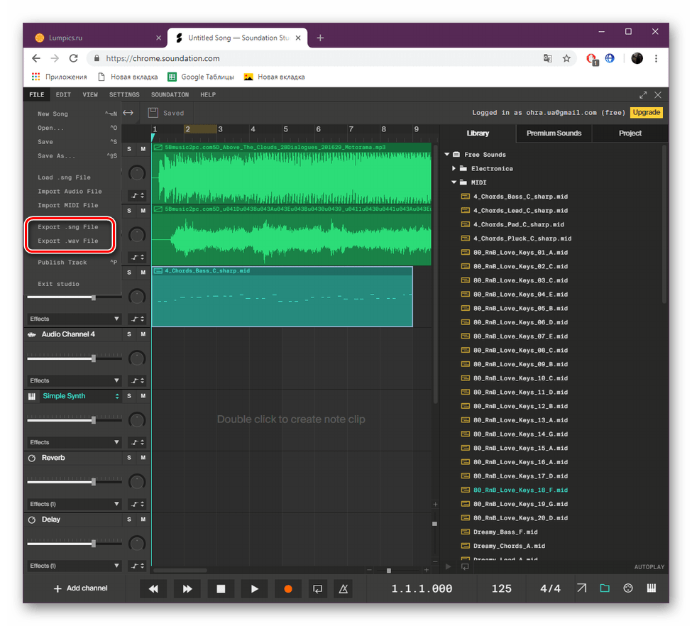 Stiahnite si skladbu na stránke Soundation