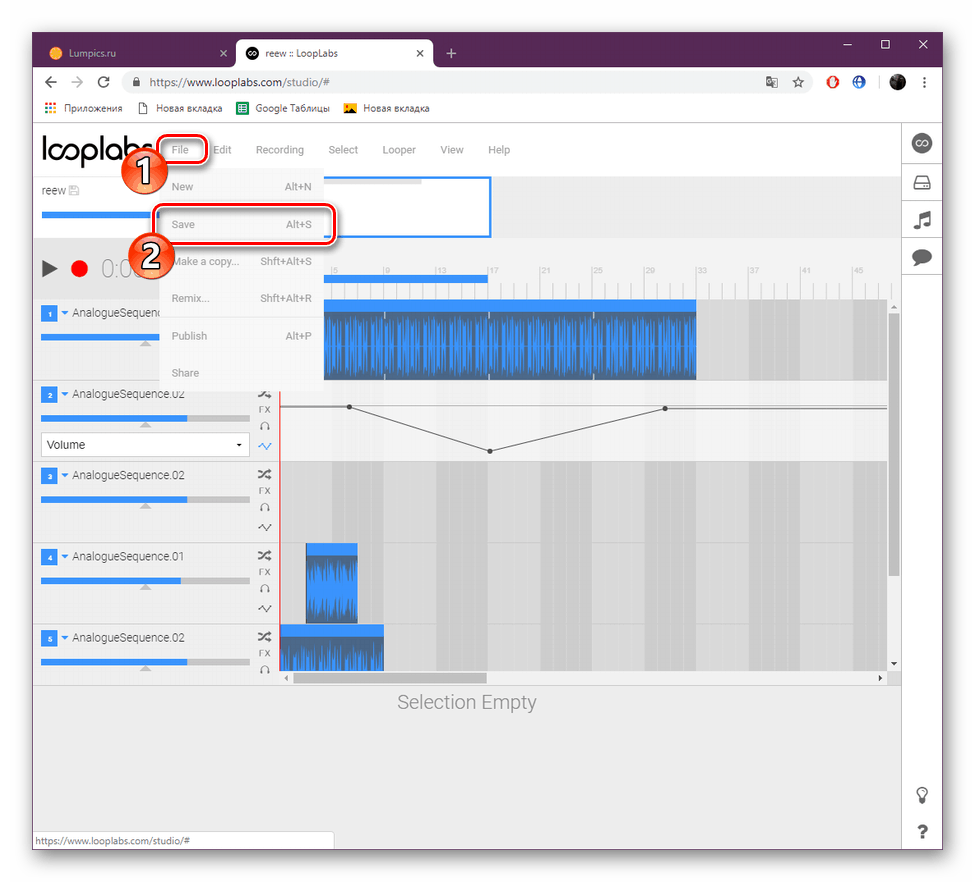 Uložte projekt na stránkach LoopLabs