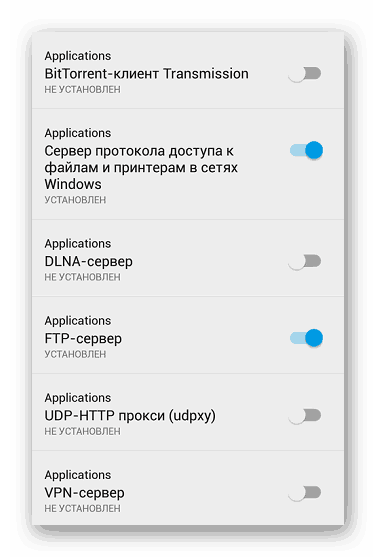 Výber ďalších komponentov v aplikácii ZyXEL