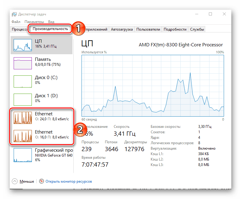 التبديل إلى عرض سرعة الإنترنت في إدارة المهام في نظام التشغيل Windows 10