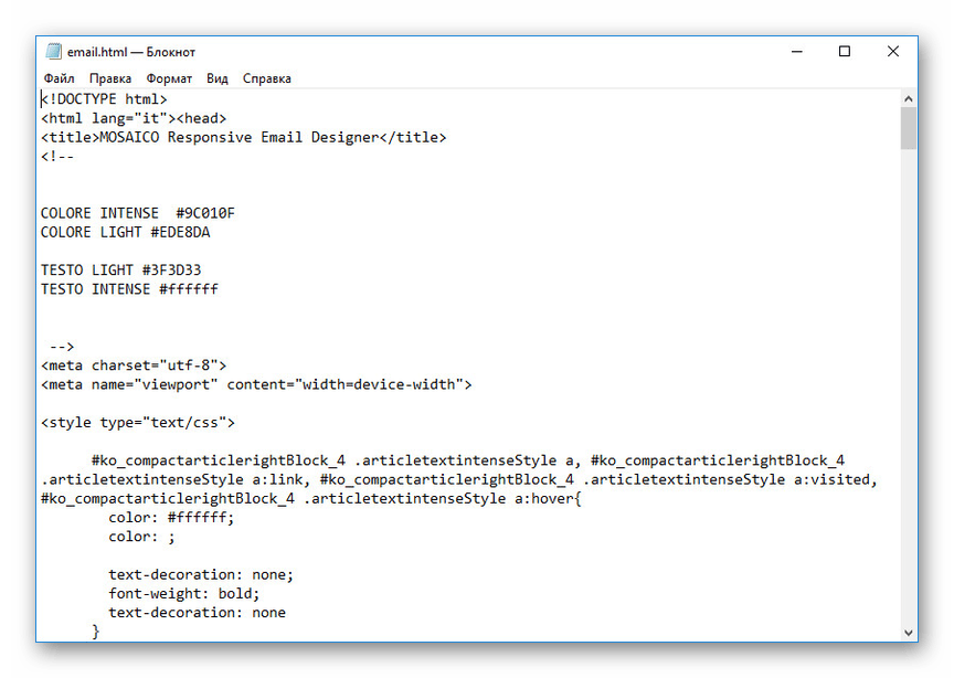 Šablóna Ready HTML od výrobcu listov Mosaico