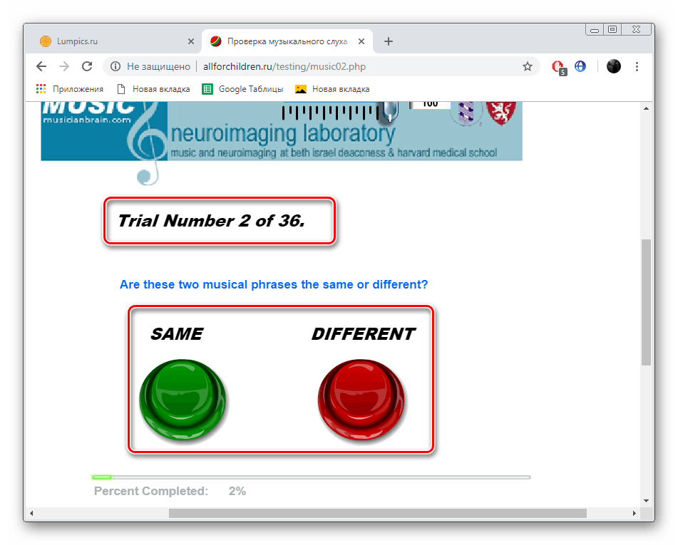 Zasada przejścia testu na stronę AllForChildren