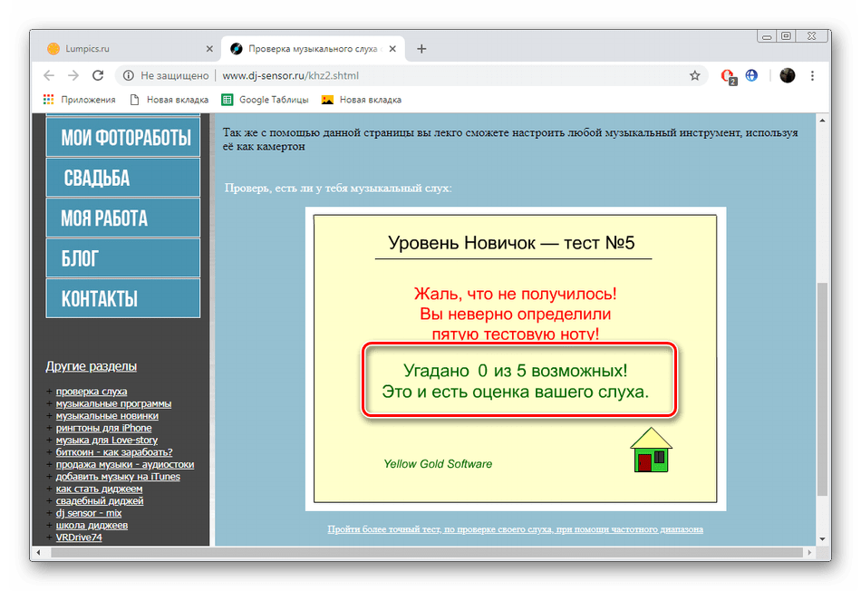 Zobacz wyniki testu DJsensora