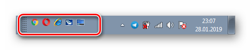 Končni pogled na vrstico za hitri zagon v sistemu Windows 7
