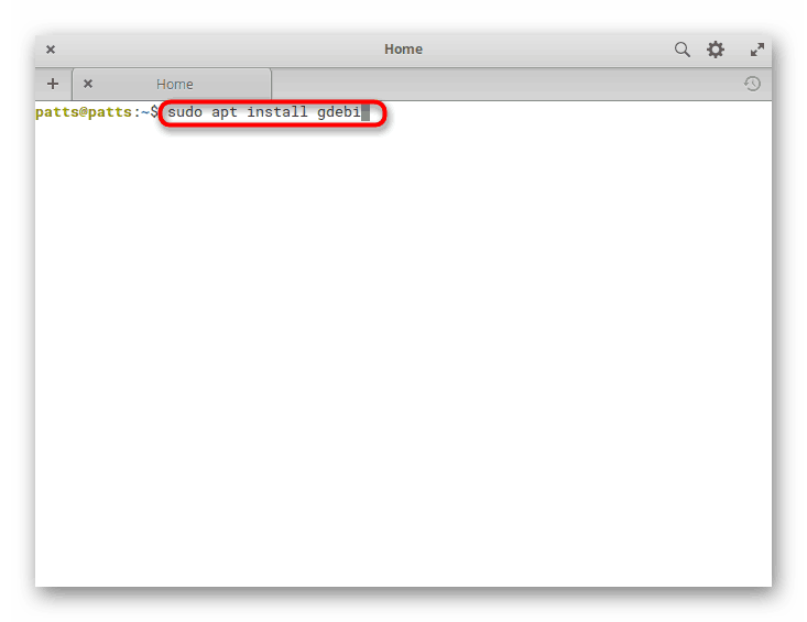 Namestitev programa za upravljanje DEB-paketov v Osnovni OS