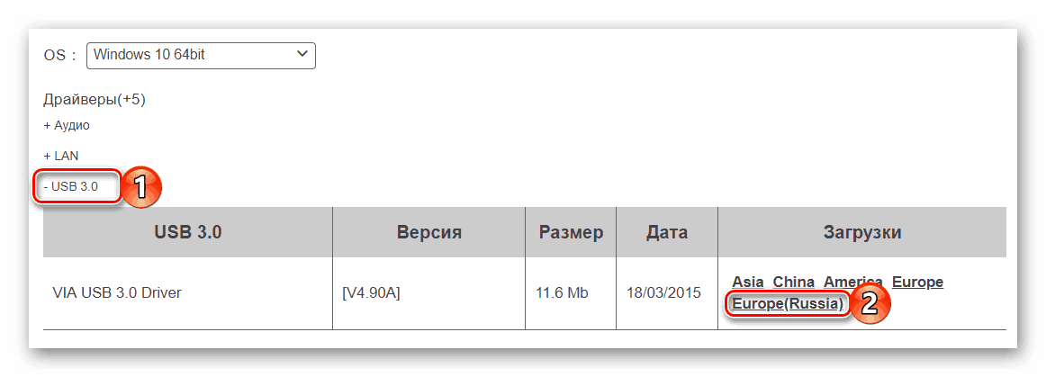 Търсене и изтегляне на отделен драйвер за дънната платка в Windows 10