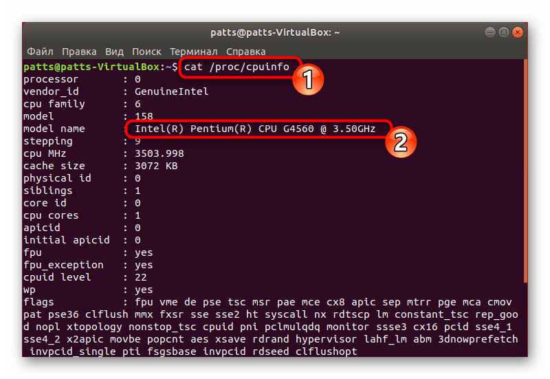 Информације о Линук процесору
