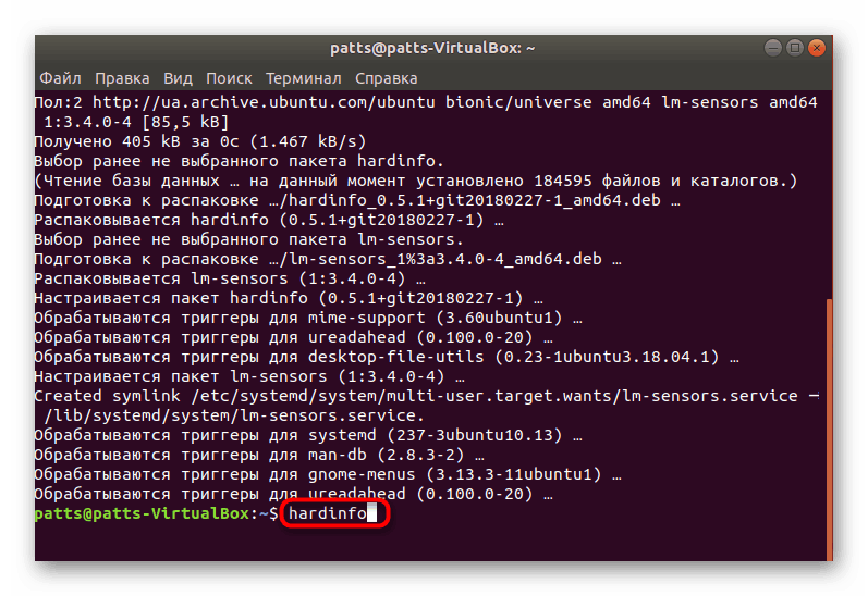 Покреће Хардинфо на Линуку