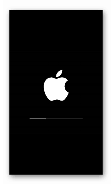 Vrstica napredka iPhone 4S na zaslonu pametnega telefona