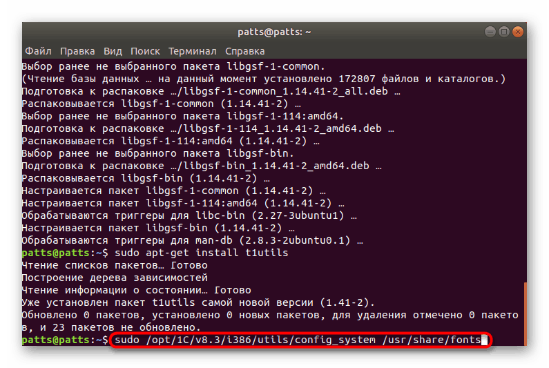 Aktualizacja pliku konfiguracyjnego 1C w systemie Linux