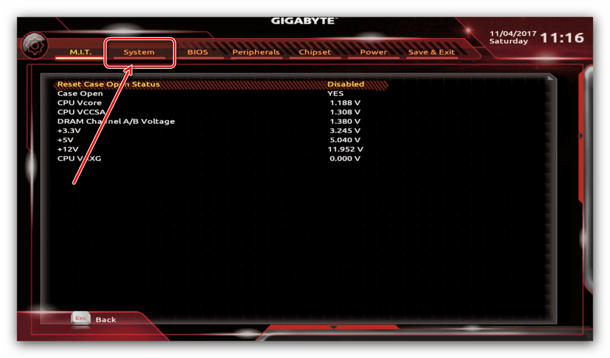 Pojdite na jeziček sistemskega BIOS-a, da preklopite jezik na ruski jezik