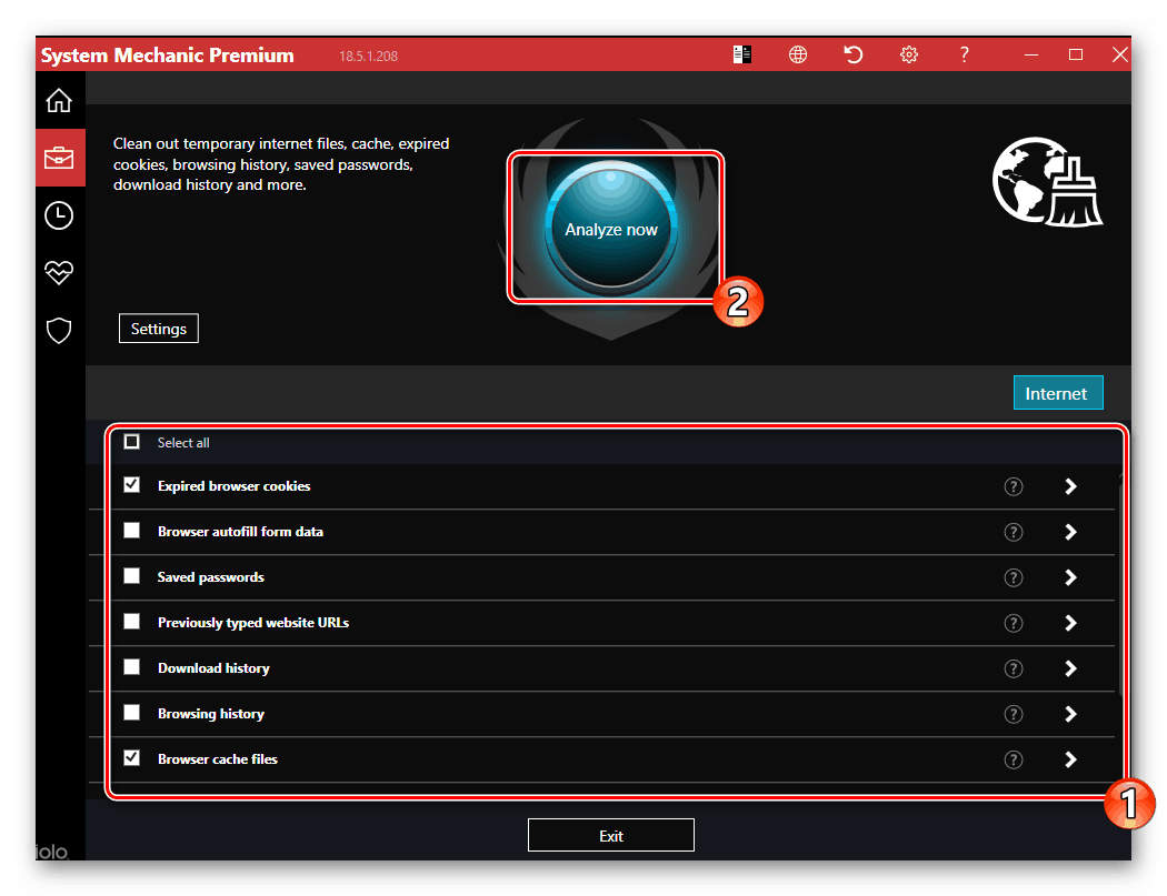 Селективен анализ в System Mechanic