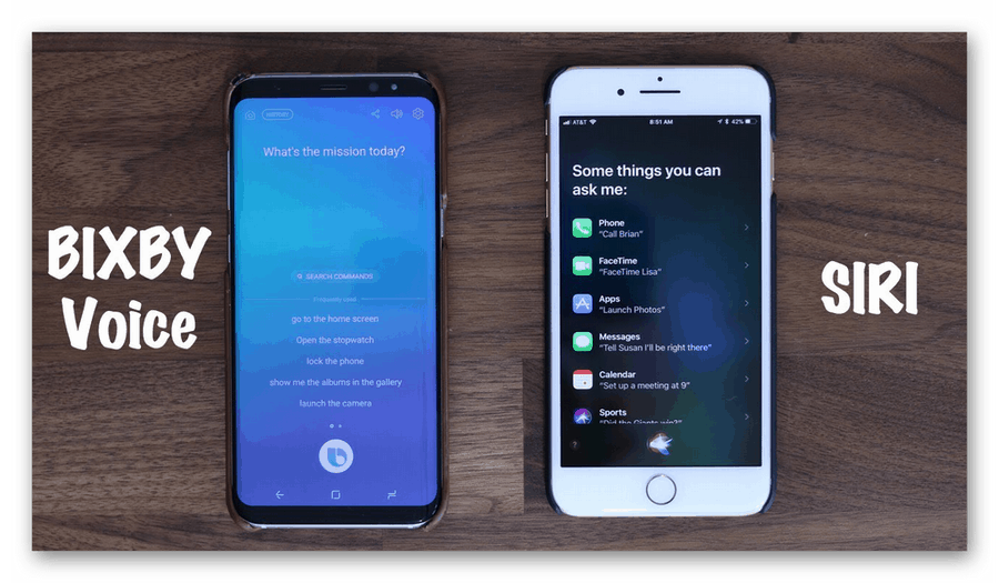 Сравнение на два гласови асистента Bixby и Siri