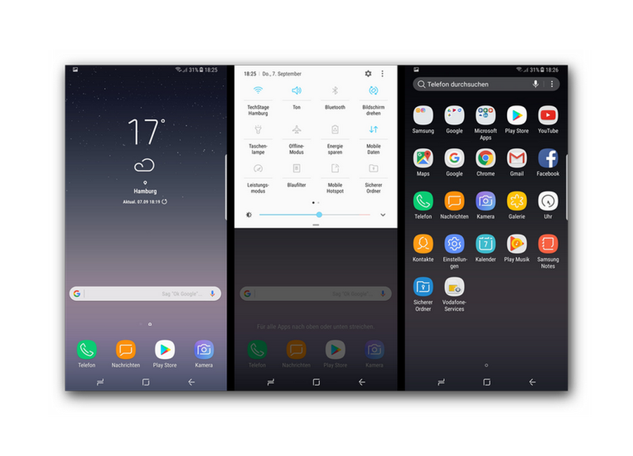 Samsung Galaxy интерфейс Android