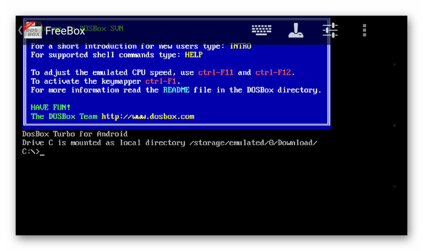 باستخدام DosBox على جهاز Android