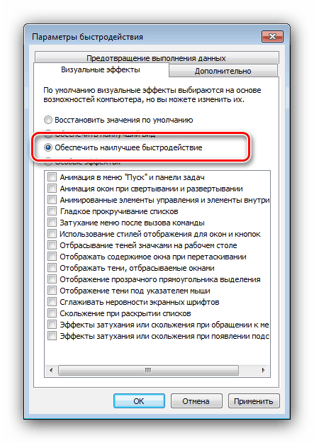 Zakažte všechny grafické efekty a optimalizujte Windows 7 pro slabá PC