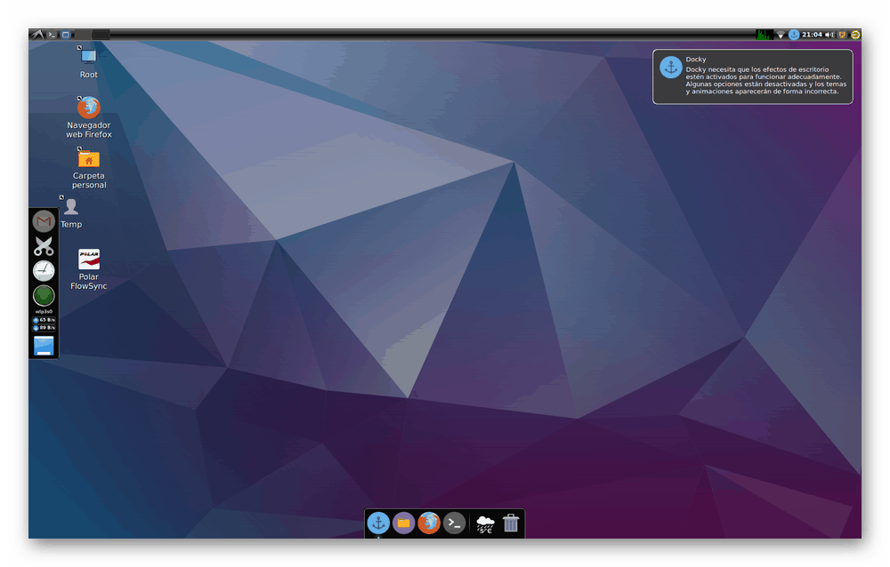 Зовнішній вигляд графічної оболонки LXDE для операційних систем Linux