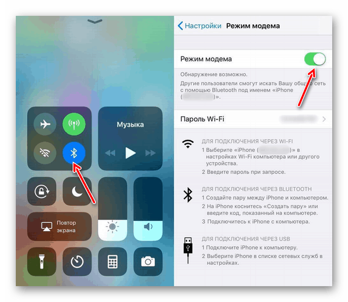 Активиране на Wi-Fi гореща точка на iPad