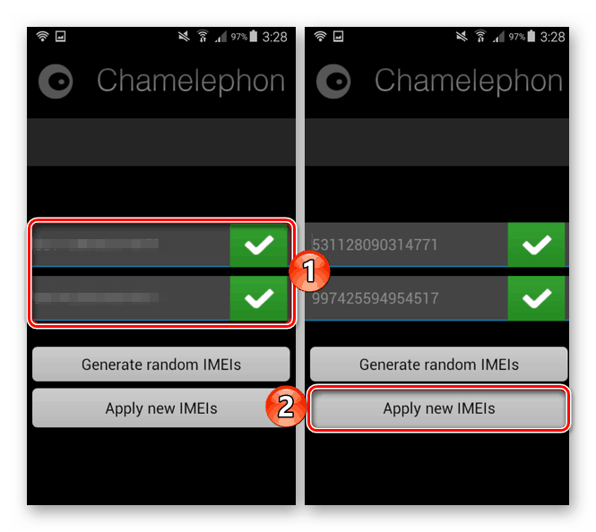 Upravte a opravte IMEI v špeciálnych aplikáciách