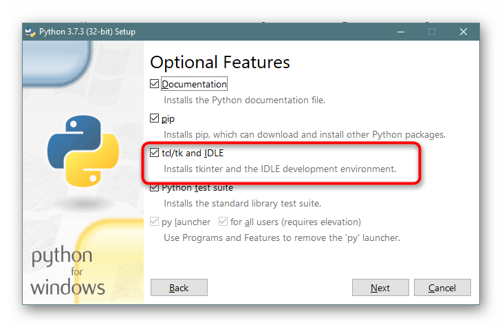 Instaliranje Python IDLE IDE za daljnje otvaranje PY datoteka