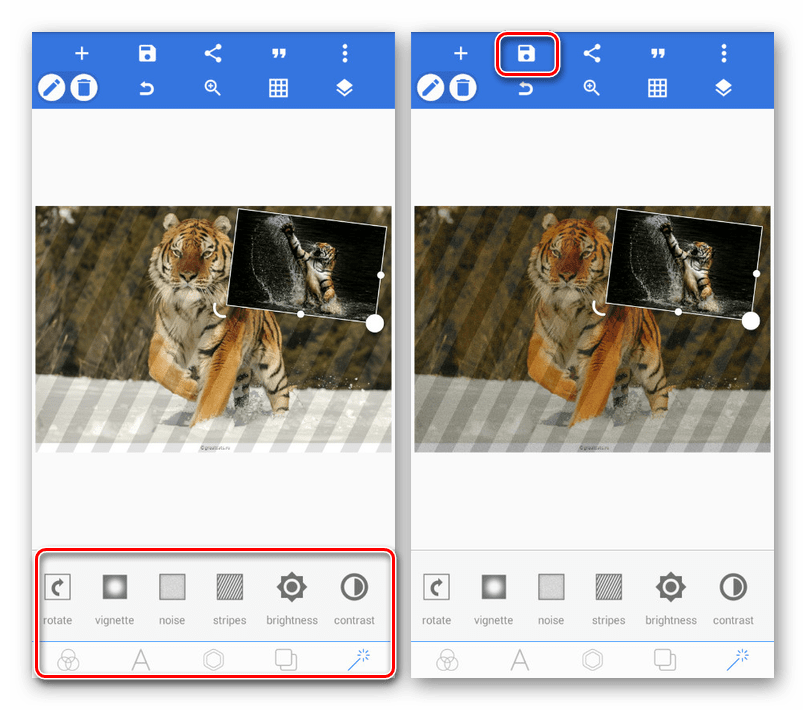 PixelLab uspešno prekriva fotografijo v Androidu