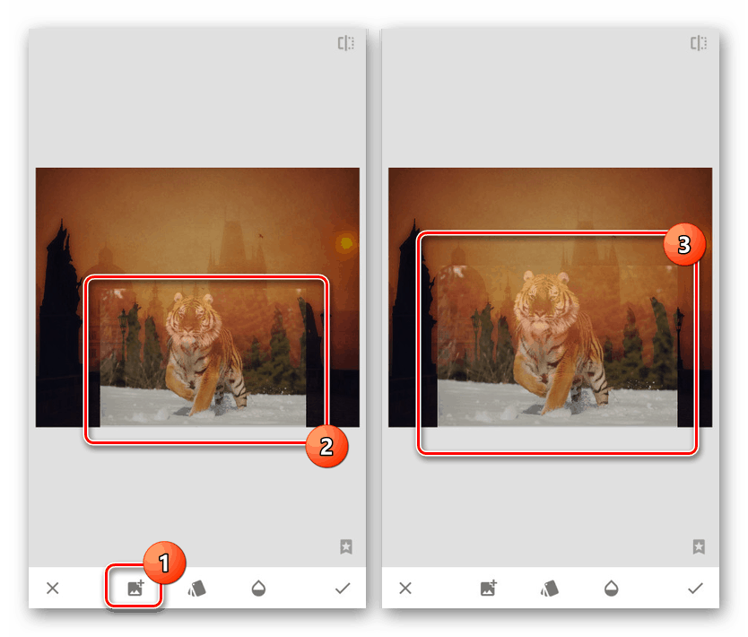 Dodajanje slike na Snapseed v Androidu