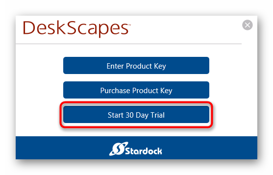 Початок використання пробної версії DeskScapes