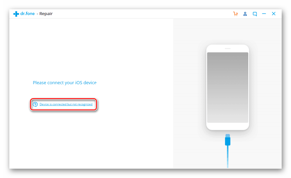 Процесът на идентифициране на iPad от dr.fone