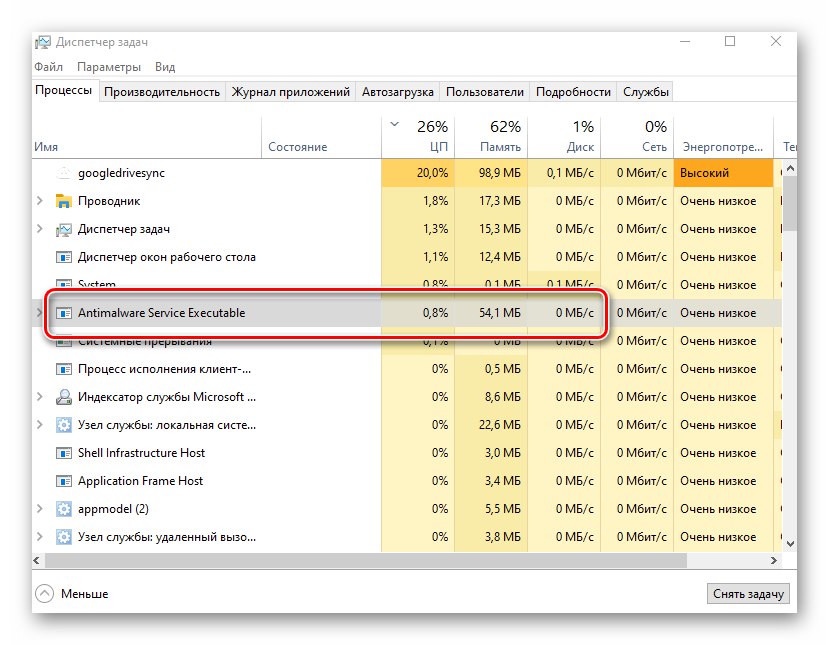 Výsledkem optimalizace spustitelného souboru služby Antimalware v systému Windows 10