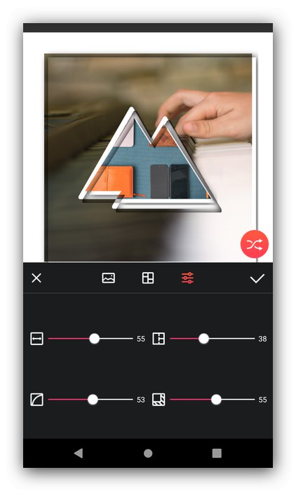 Nastavitve Lidow za ustvarjanje kolažev v Androidu
