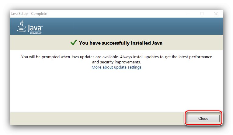 Zakończenie instalacji środowiska wykonawczego Java w celu automatycznej aktualizacji sterowników dla firmy NVIDIA