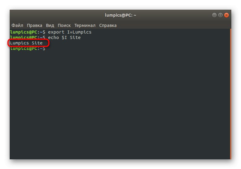 Izlaz naredbe Linux echo pomoću varijable