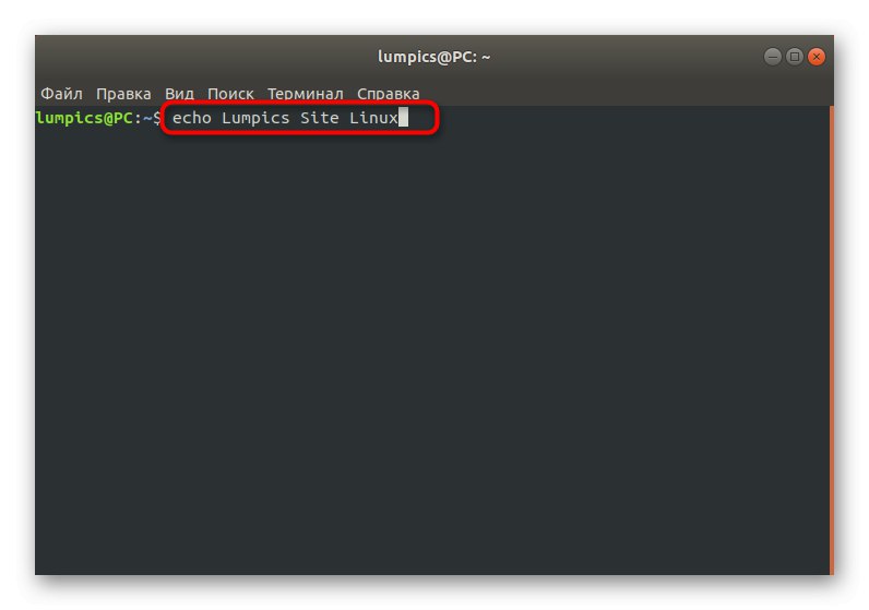 Korištenje naredbe echo u Linuxu bez dodatnih opcija
