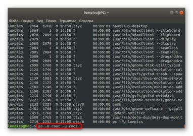 Команда PS в Linux