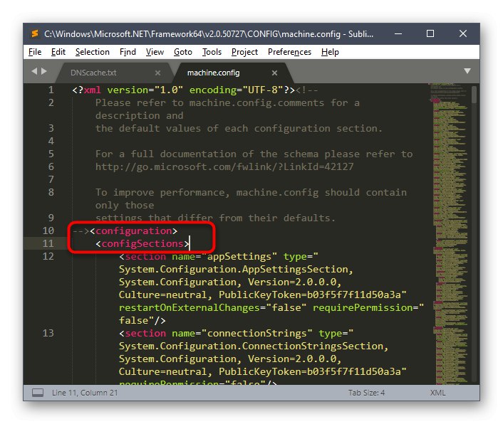 Конфигуриране на конфигурационен файл при решаване на конфигурационната система не успя да се инициализира в Windows 10