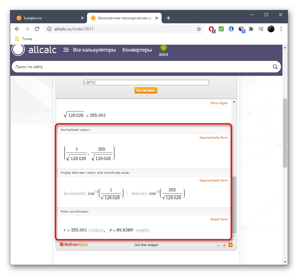 Več informacij o pretvorbi periodičnih ulomkov v ulomke z uporabo spletne storitve AllCalc