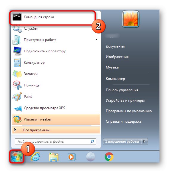 Pronalaženje naredbenog retka u sustavu Windows 7 za vraćanje Task Manager-a u rad