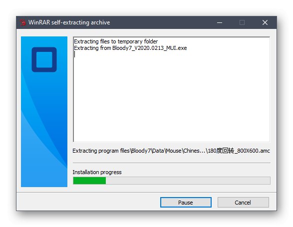 Стартиране на инсталирането на драйвера A4Tech Bloody R8 от официалния уебсайт