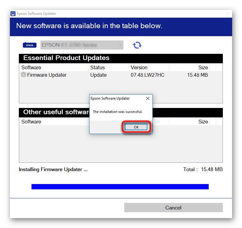 Излизане от помощната програма след инсталиране на драйверите Epson Perfection V33