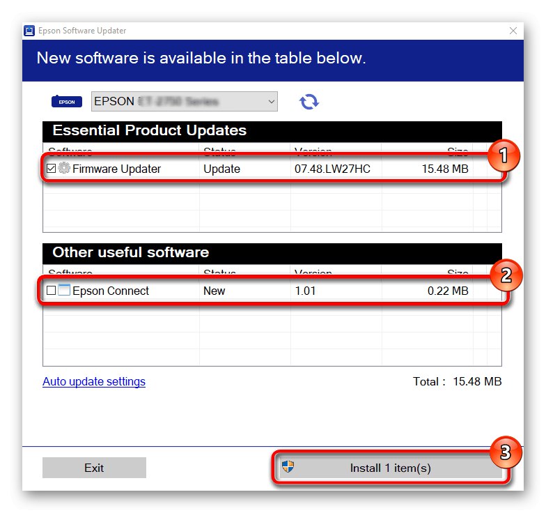 Избор на файлове за инсталиране на драйвера за принтер Epson Stylus Photo PX660 чрез собствената помощна програма