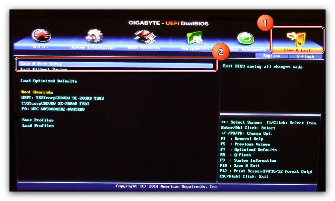 Запазете настройките на BIOS, за да коригирате грешка 0x8030001 при инсталиране на Windows 10