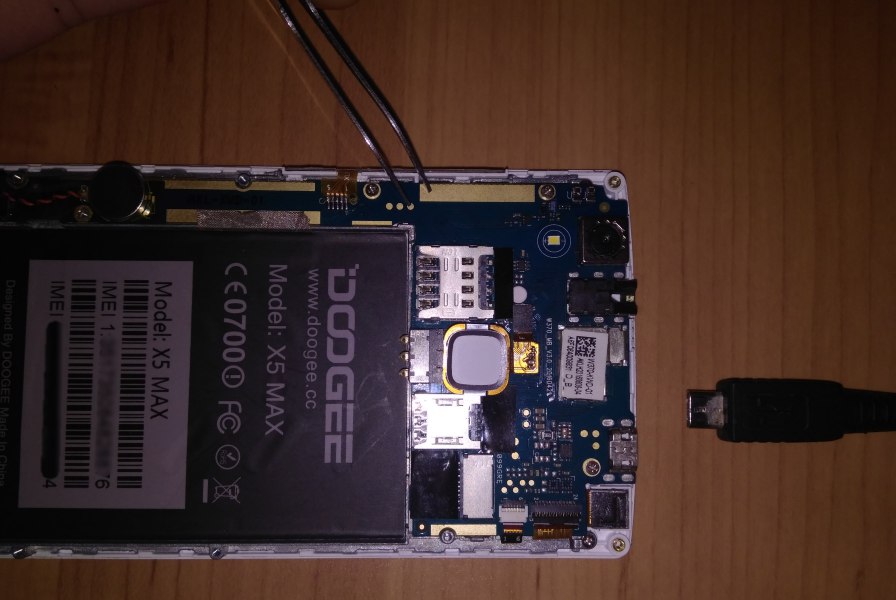 Rozdelenie Doogee X5 MAX skratom testovacieho bodu