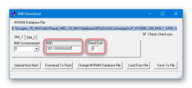 Doogee X5 MAX Maui Meta skutočný vstup IMEI pre SIM1