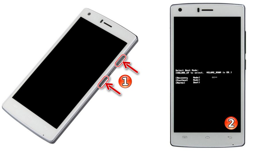 Ponuka bootovacích režimov hovoru Doogee X5 MAX