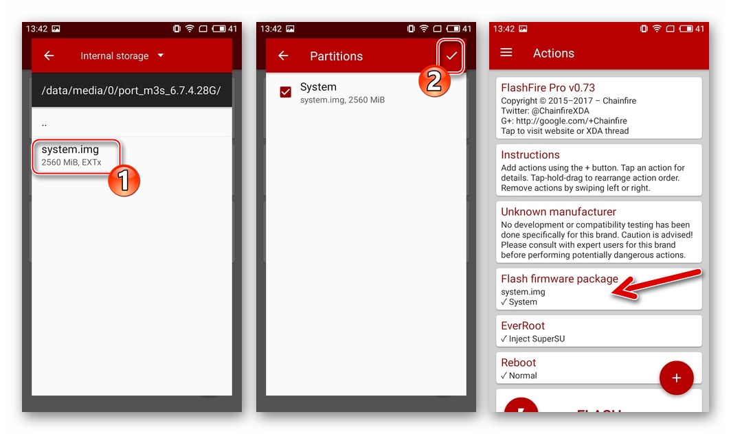 Meizu M3 Mini фърмуер system.img чрез FlashFire